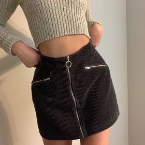 Tillys charcoal grey corduroy skirt